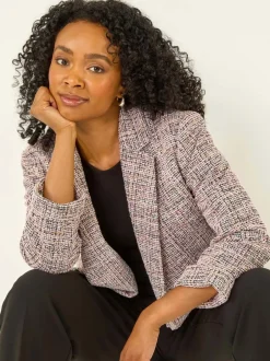 Roman Petite Boucle Stretch Blazer Pink Outlet