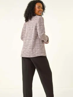 Roman Petite Boucle Stretch Blazer Pink Outlet