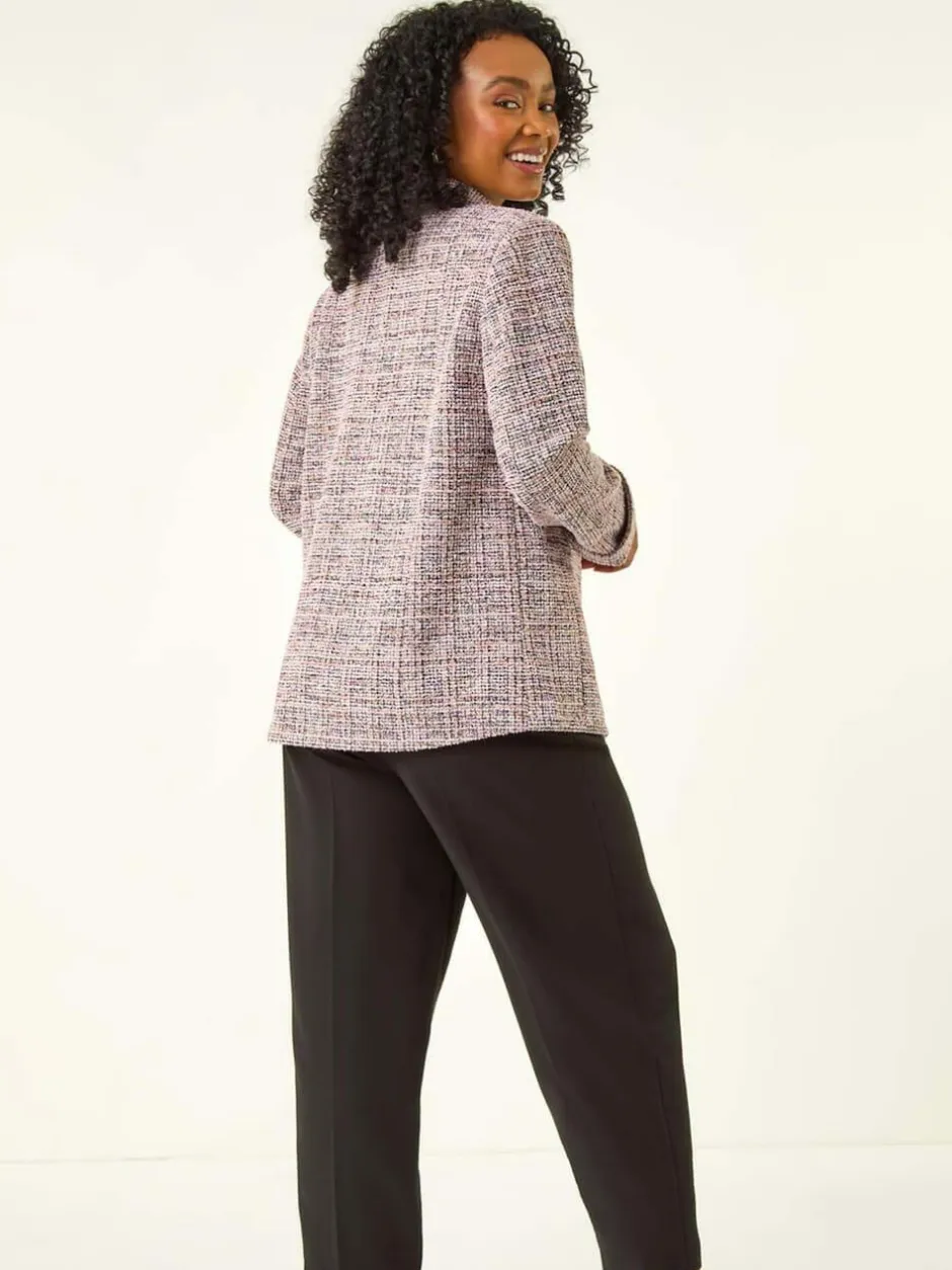 Roman Petite Boucle Stretch Blazer Pink Outlet