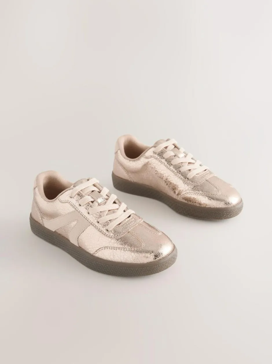 Next Rose Gold Standard Fit (F) Retro Trainers Online