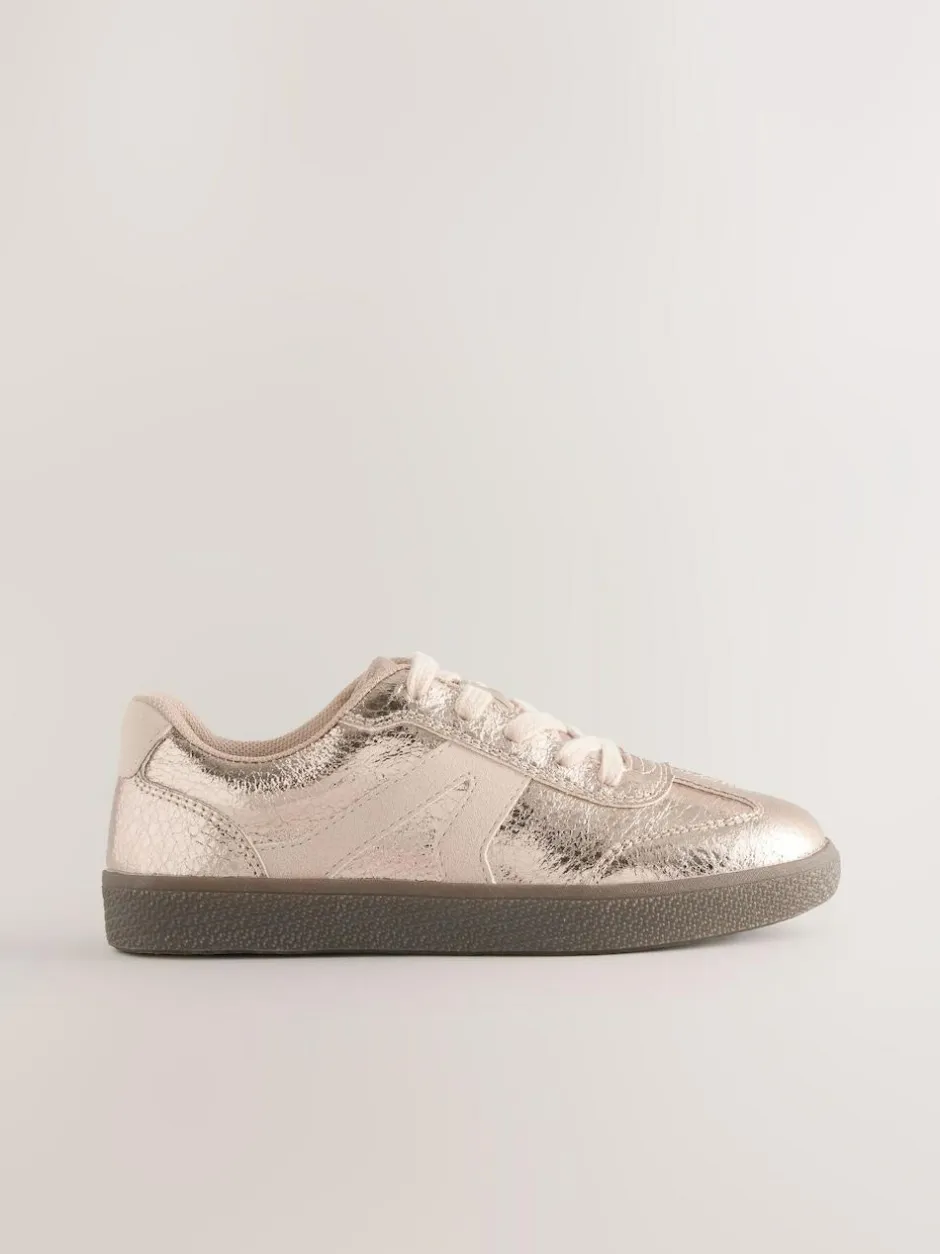 Next Rose Gold Standard Fit (F) Retro Trainers Online