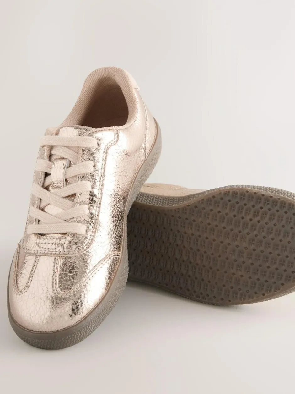 Next Rose Gold Standard Fit (F) Retro Trainers Online