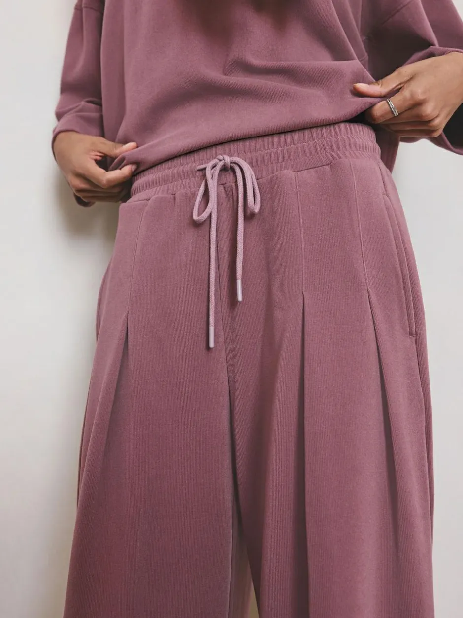 Next N.Premium Wide Leg Joggers Rose Pink Sale