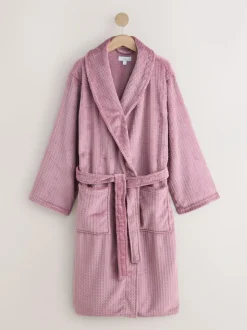 Next Waffle Cosy Robe Rose Pink Hot