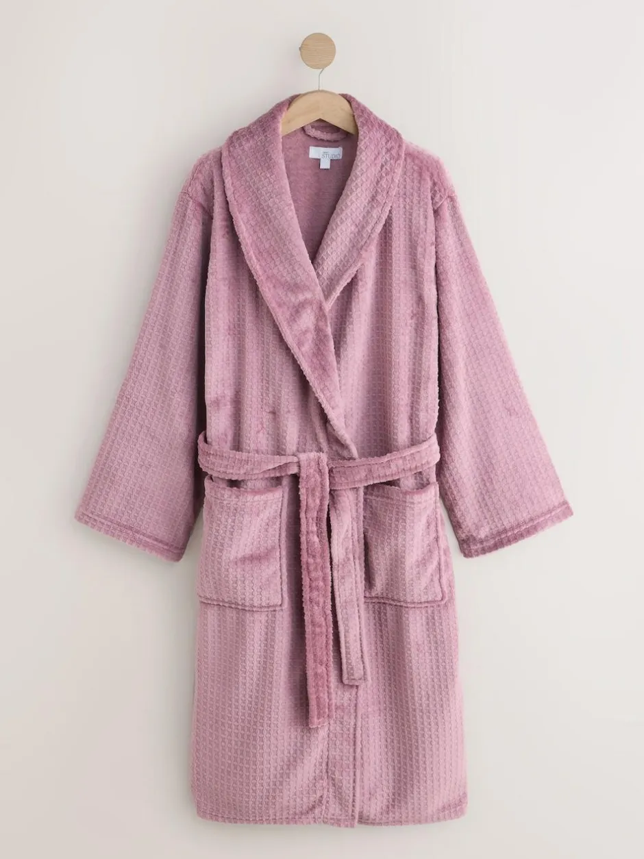 Next Waffle Cosy Robe Rose Pink Hot