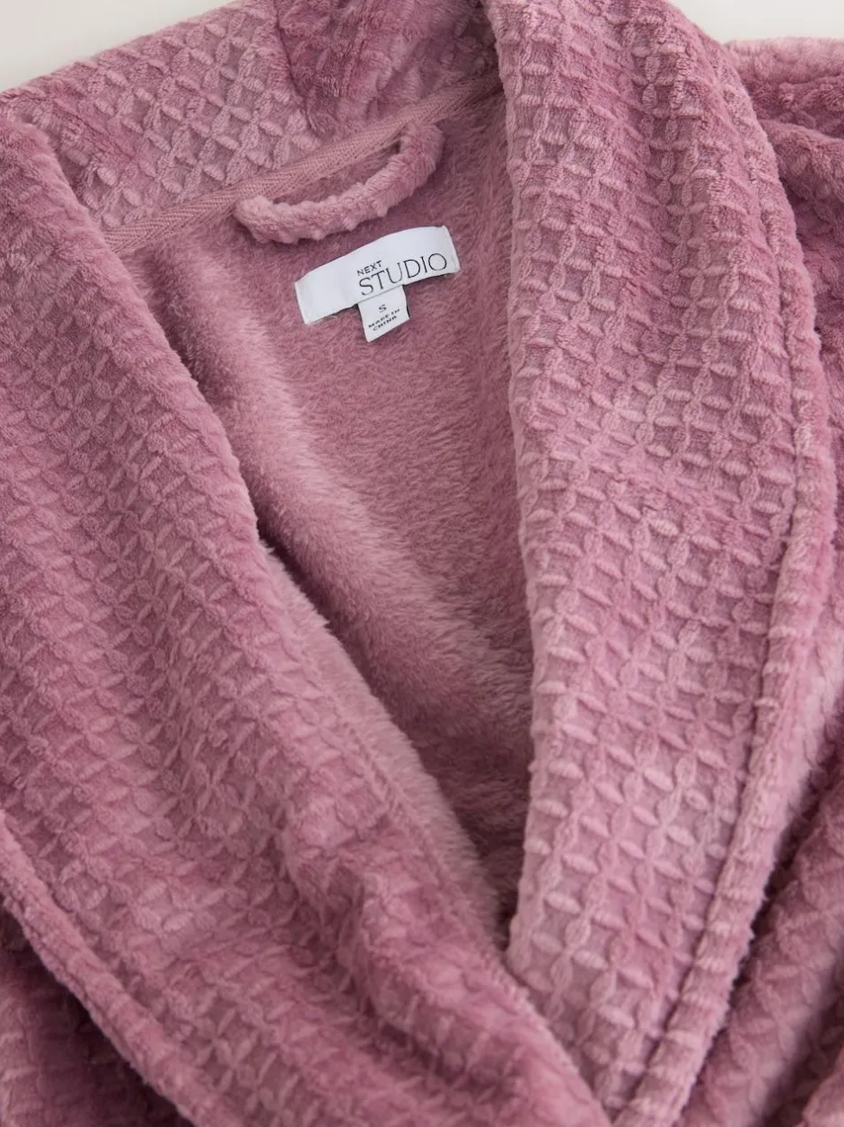 Next Waffle Cosy Robe Rose Pink Hot