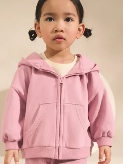 Next Rose Pink Zip Through Hoodie (3mths-7yrs) Clearance