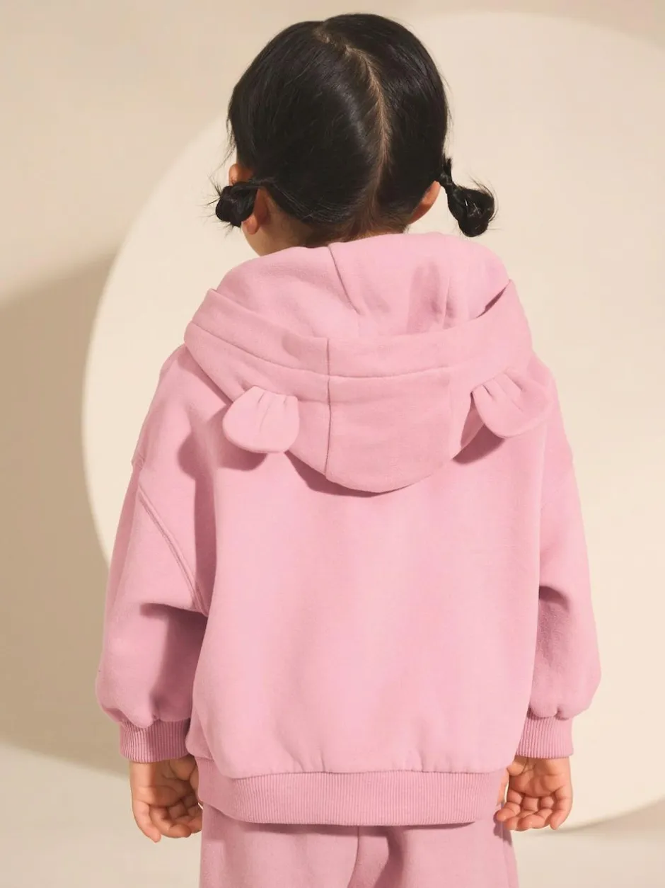 Next Rose Pink Zip Through Hoodie (3mths-7yrs) Clearance