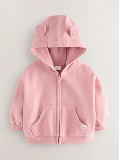 Next Rose Pink Zip Through Hoodie (3mths-7yrs) Clearance