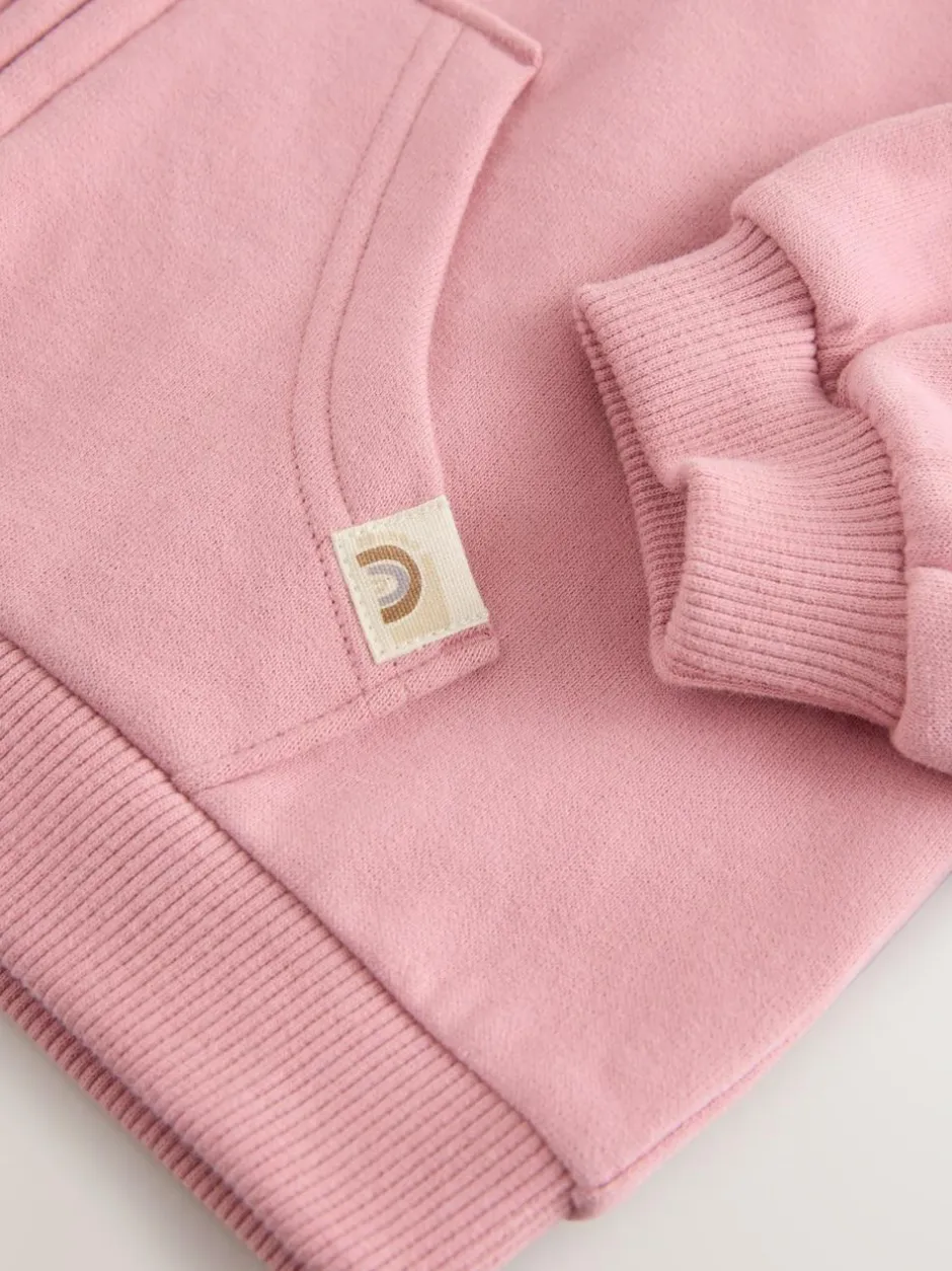 Next Rose Pink Zip Through Hoodie (3mths-7yrs) Clearance
