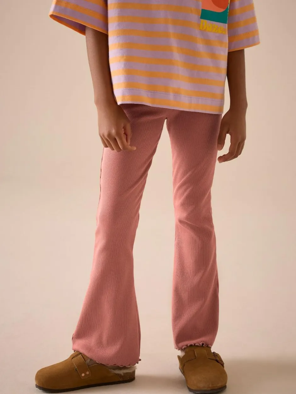 Next Rust Pink 1 Pack Rib Flare Leggings (3-16yrs) Sale