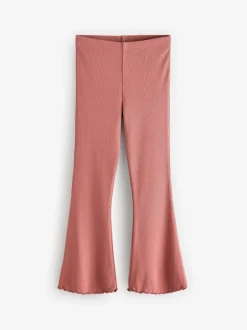Next Rust Pink 1 Pack Rib Flare Leggings (3-16yrs) Sale