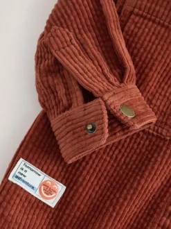 Next Rust Red Hooded Corduroy Overshirt & T-Shirt Set 2 Piece (3mths-7yrs)