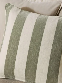 Next 50 x 50cm Chenille Stripe Cushion Sage Green