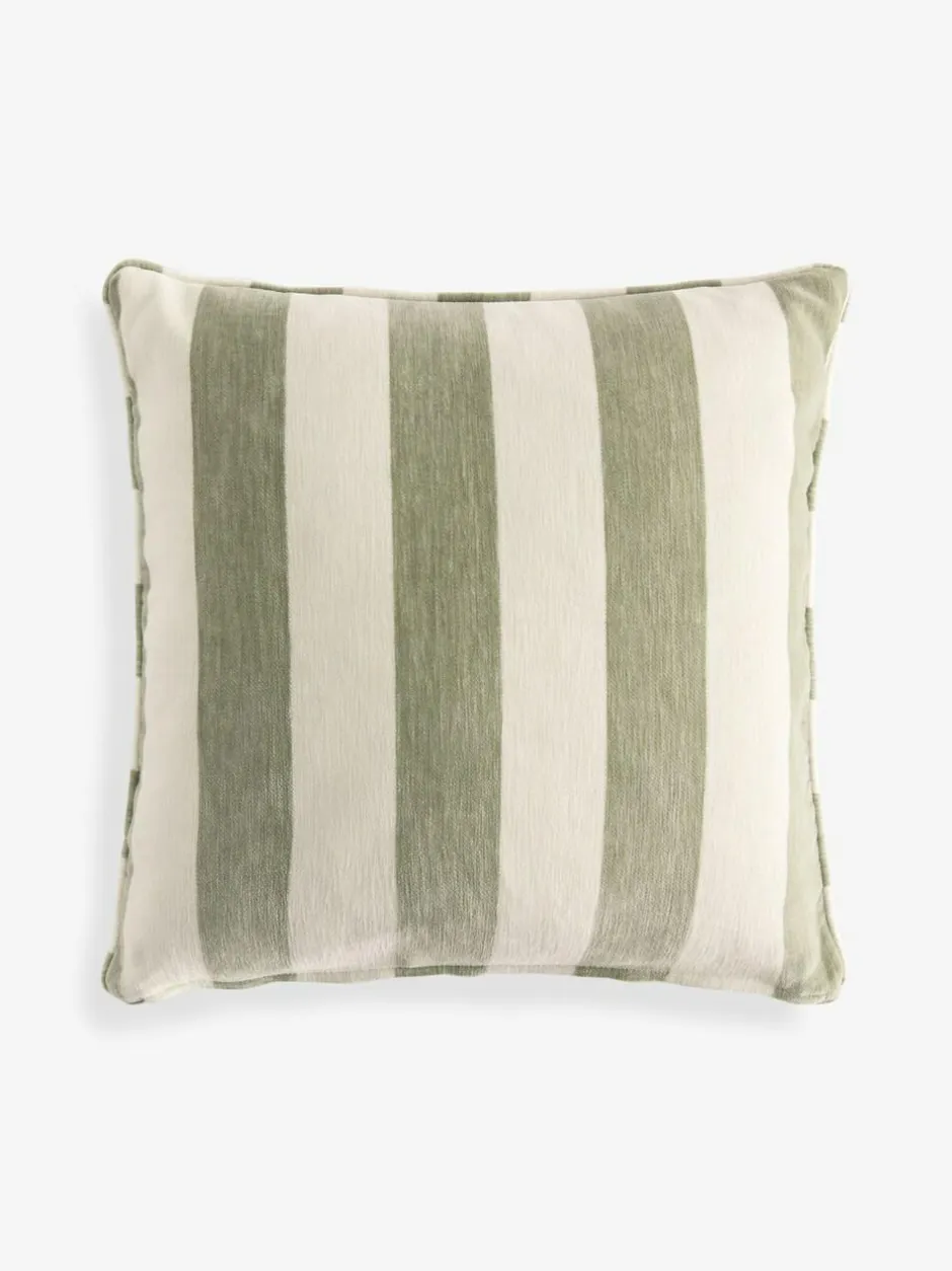 Next 50 x 50cm Chenille Stripe Cushion Sage Green