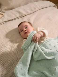 Next Baby Bobble Blanket Sage Green New