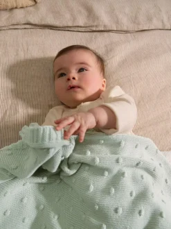 Next Baby Bobble Blanket Sage Green New