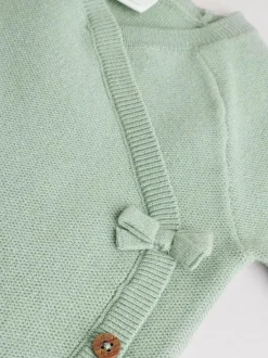 Next Baby Knitted Wrap Jumper and Leggings 2 Piece Set (0mths-2yrs) Sage Green New