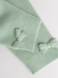 Next Baby Knitted Wrap Jumper and Leggings 2 Piece Set (0mths-2yrs) Sage Green New