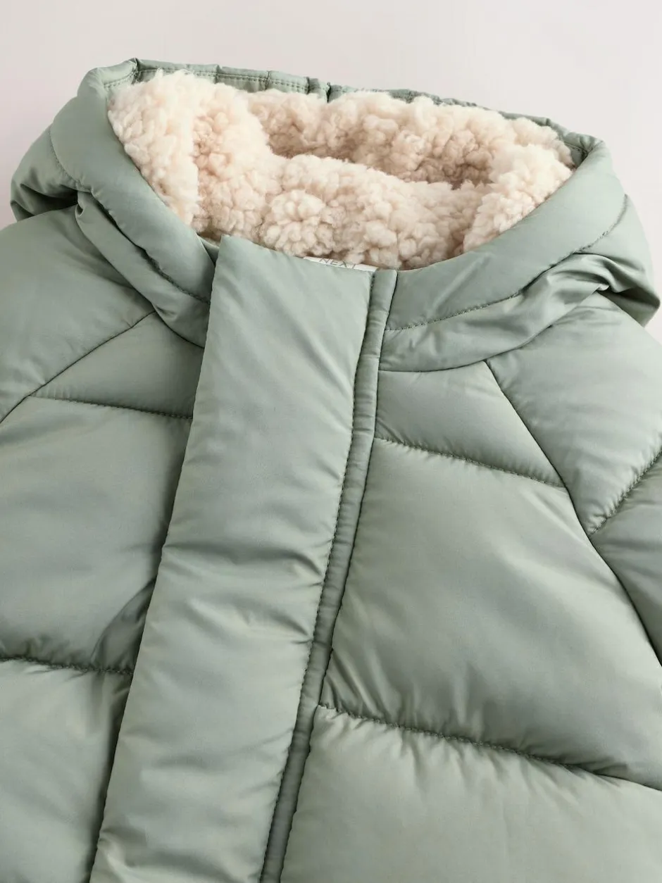 Next Baby Puffer Jacket (0mths-2yrs) Sage Green Clearance