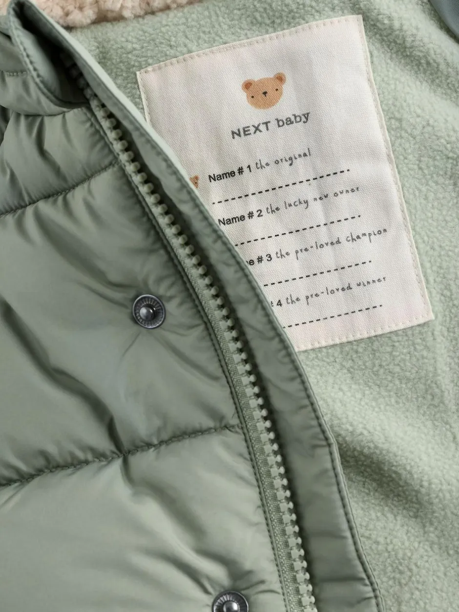 Next Baby Puffer Jacket (0mths-2yrs) Sage Green Clearance