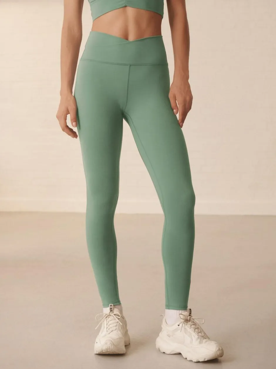 Next Balance Wrap Front Yoga Leggings Sage Green Hot