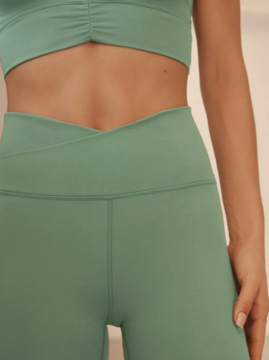 Next Balance Wrap Front Yoga Leggings Sage Green Hot