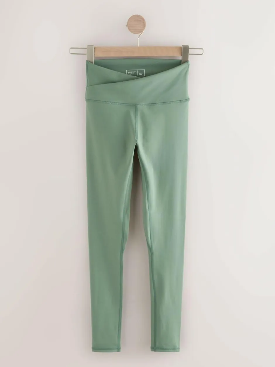 Next Balance Wrap Front Yoga Leggings Sage Green Hot