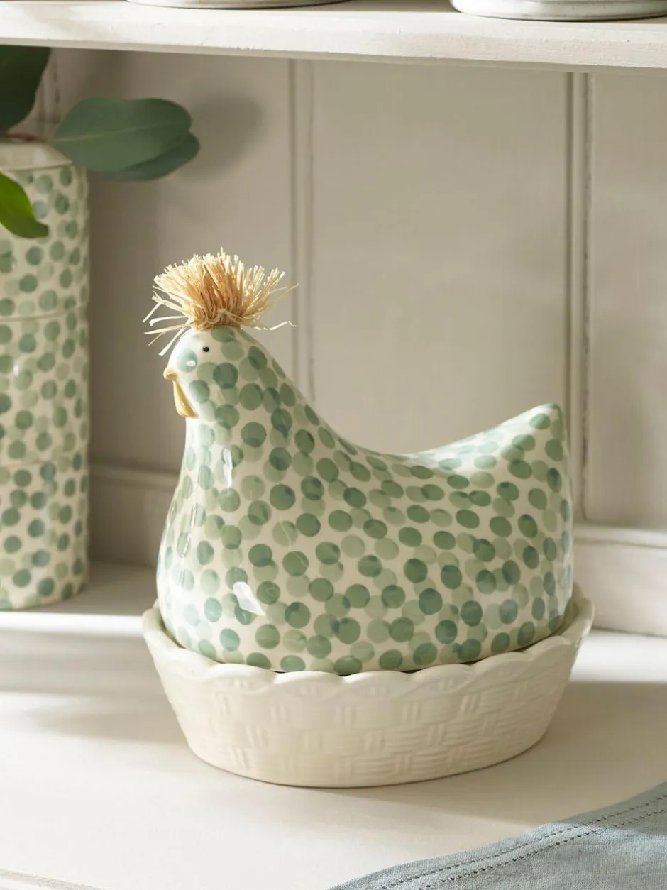 Next Ceramic Chicken Egg House Sage Green Online