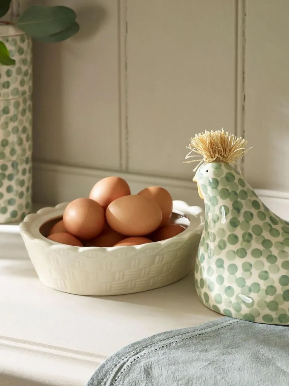 Next Ceramic Chicken Egg House Sage Green Online