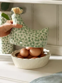 Next Ceramic Chicken Egg House Sage Green Online
