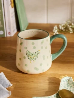 Next Sage Green Chicken Mug Online