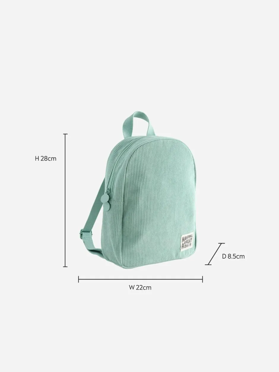 Next Sage Green Cord Small Backpack
