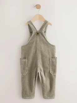 Next Corduroy Dungarees (3mths-7yrs) Sage Green New