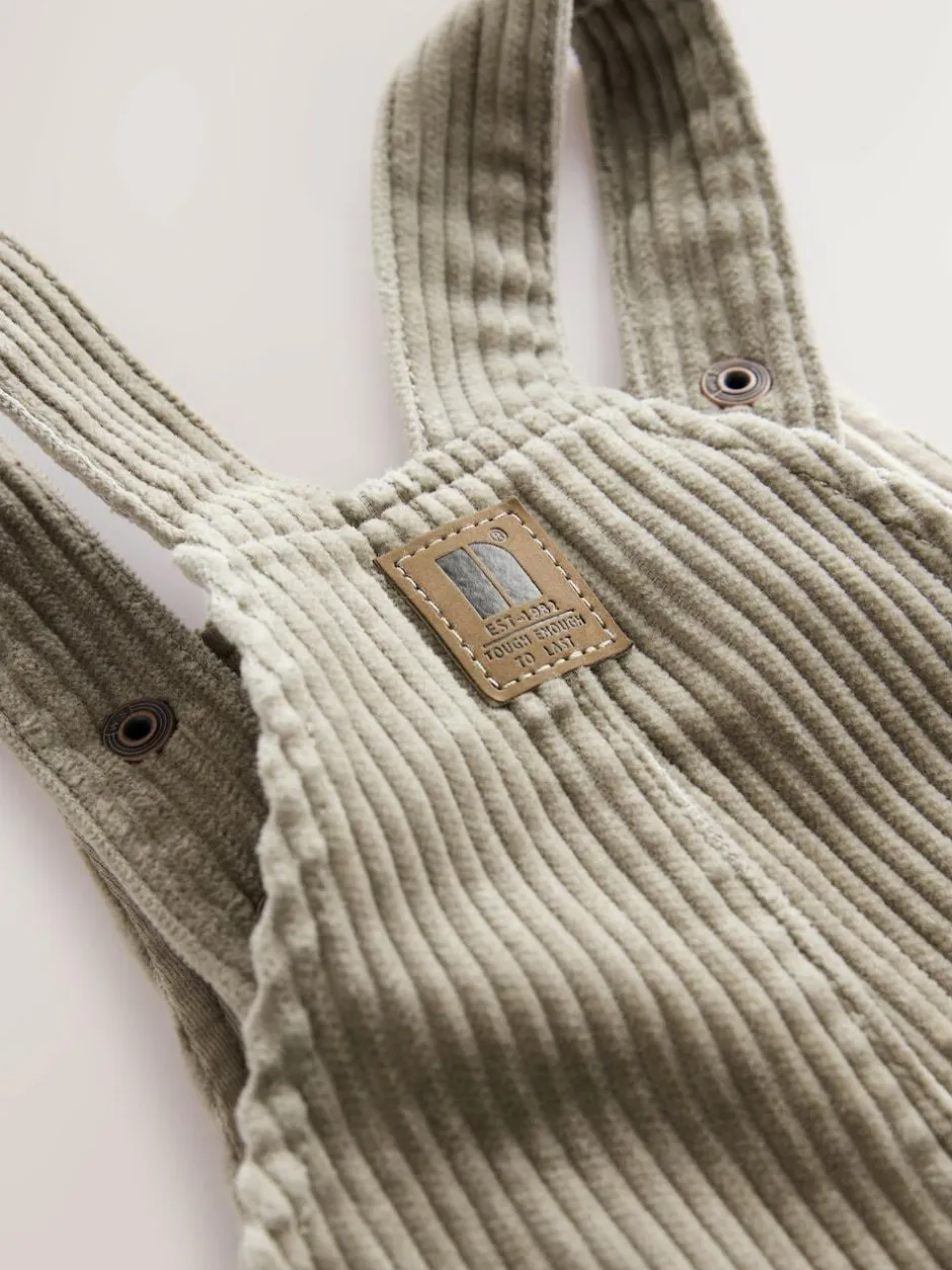 Next Corduroy Dungarees (3mths-7yrs) Sage Green New