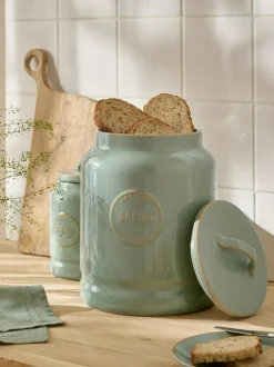 Next Country Badge Bread Bin Sage Green Sale