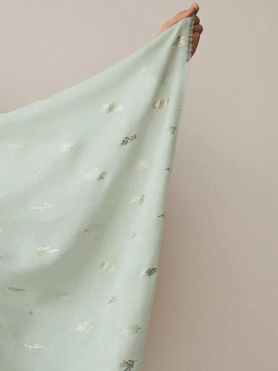Next Sage Green Foil Lightweight Scarf Outlet