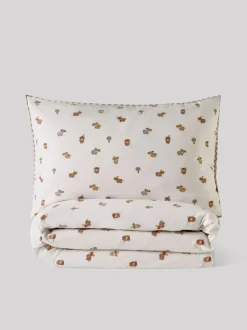 Next Duvet Cover and Pillowcase Set Sage Green Hamish the Cow Supersoft Brushed Cotton Hot