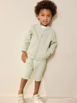 Next Jersey Bomber and Shorts Set (3mths-7yrs) Sage Green Sale