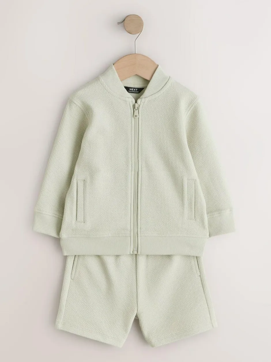 Next Jersey Bomber and Shorts Set (3mths-7yrs) Sage Green Sale