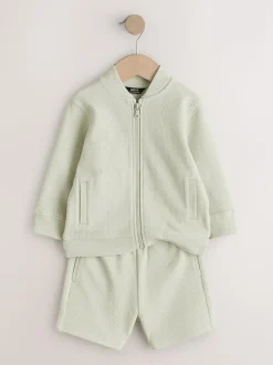 Next Jersey Bomber and Shorts Set (3mths-7yrs) Sage Green Sale