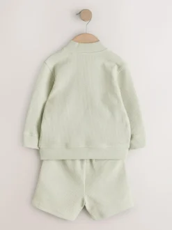 Next Jersey Bomber and Shorts Set (3mths-7yrs) Sage Green Sale