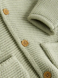 Next Knitted Baby Cardigan (0mths-2yrs) Sage Green Online