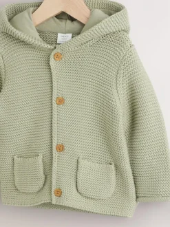 Next Knitted Baby Cardigan (0mths-2yrs) Sage Green Online