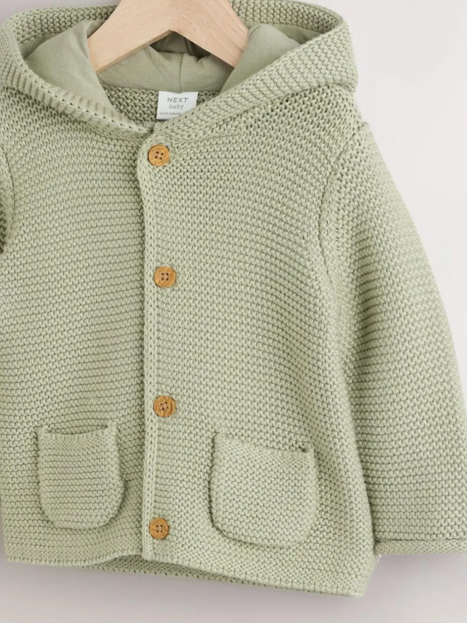 Next Knitted Baby Cardigan (0mths-2yrs) Sage Green Online