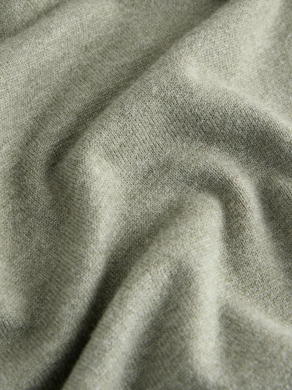 Next Plain Regular Fit Essential Long Sleeve Knitted Polo Shirt Sage Green New