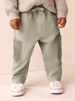 Next Sage Green Side Pocket Pull On Trousers (3mths-7yrs)