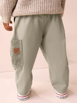 Next Sage Green Side Pocket Pull On Trousers (3mths-7yrs)