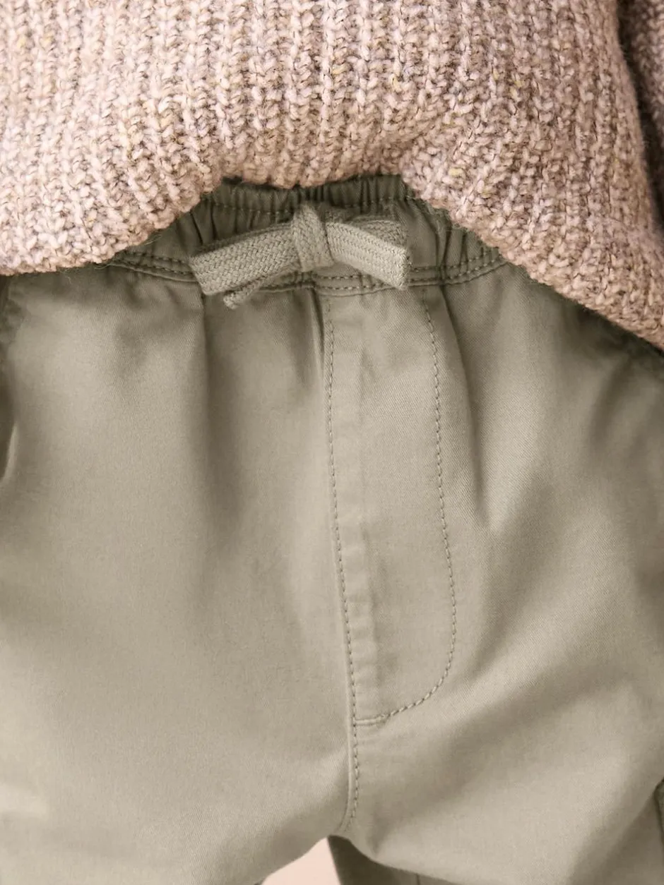 Next Sage Green Side Pocket Pull On Trousers (3mths-7yrs)