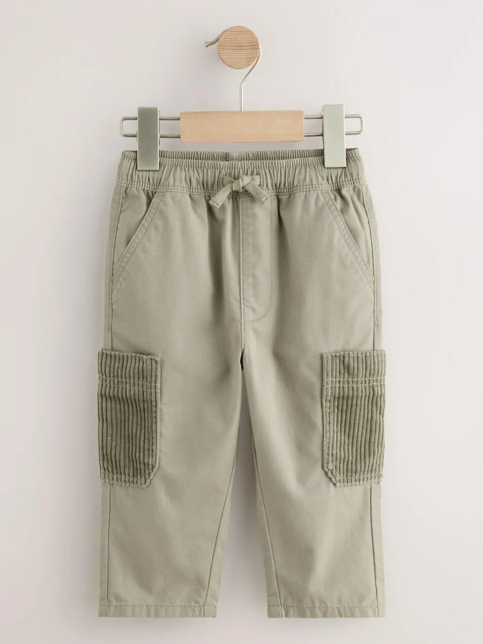 Next Sage Green Side Pocket Pull On Trousers (3mths-7yrs)